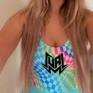 Jauz checkered bodysuit